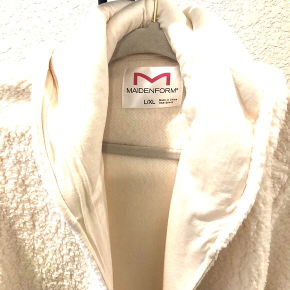 Maidenform Comfy Cozy Teddy Faux Fur Hooded Jacket - Picture 5 of 6